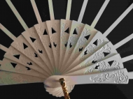 VARILLA BLANCO ROTO CALADA Y GRABADA MOD. 43  - 6,5cm fuente 11cm pas